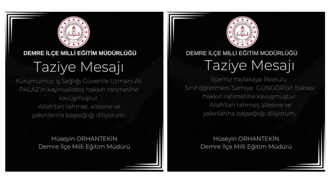 Taziye ve Başsağlığı